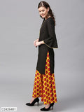 Sassafras Black Flute Sleeve Kurta (Code: C2426481)