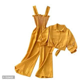 Stylish Crepe Solid Basic Jumpsuit For Women
