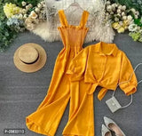 Stylish Crepe Solid Basic Jumpsuit For Women