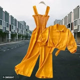 Stylish Crepe Solid Basic Jumpsuit For Women