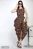 OWL PRINT DHOTI JUMPSUIT