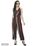 Sayesha Stripes Crepe Jumpsuit