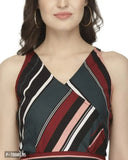 Sayesha Stripes Crepe Jumpsuit