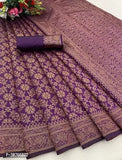 Stylish Art Silk Saree Jacquard Weaving Zari Saree For Women