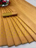 Stylish Art Silk Saree Jacquard Weaving Zari Saree For Women