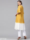 Sassafras Mustard Ombre A-Line Kurta (Code: C2426729)