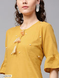Sassafras Mustard Ombre A-Line Kurta (Code: C2426729)