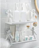 Wall Hanging Bathroom Shelf Storage Rack (Pack of 2)
